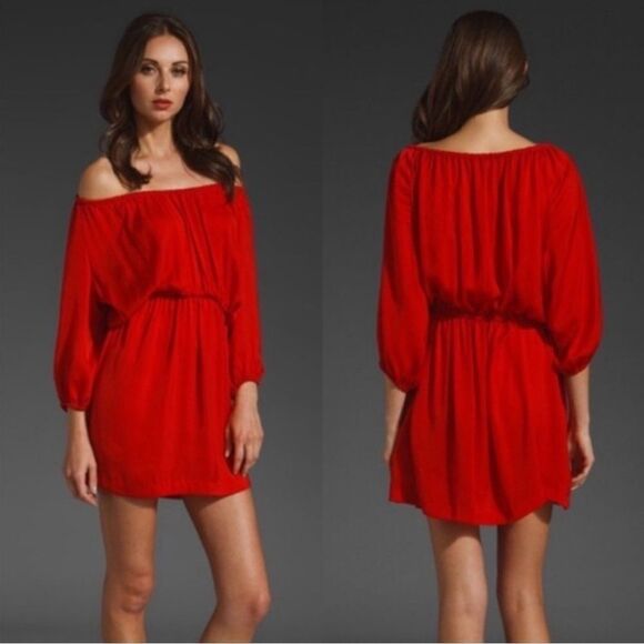 ♥️ Joie Off Shoulder Silk Mini Dress - Picture 1 of 5